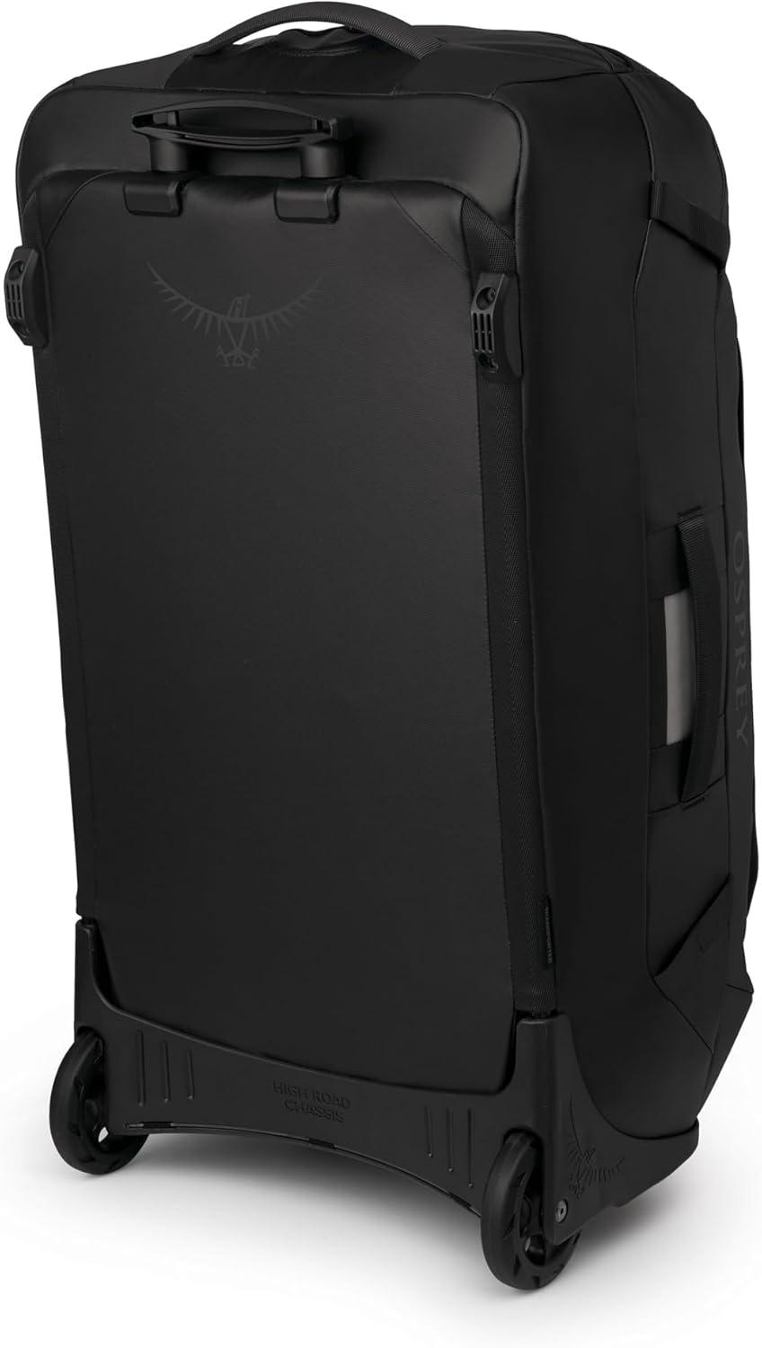 imageOsprey Transporter 90L Wheeled Travel Duffel Bag Large Lightweight Rolling Suitcase for Men and Women Blue FlameNocturnal BlueRaven Black