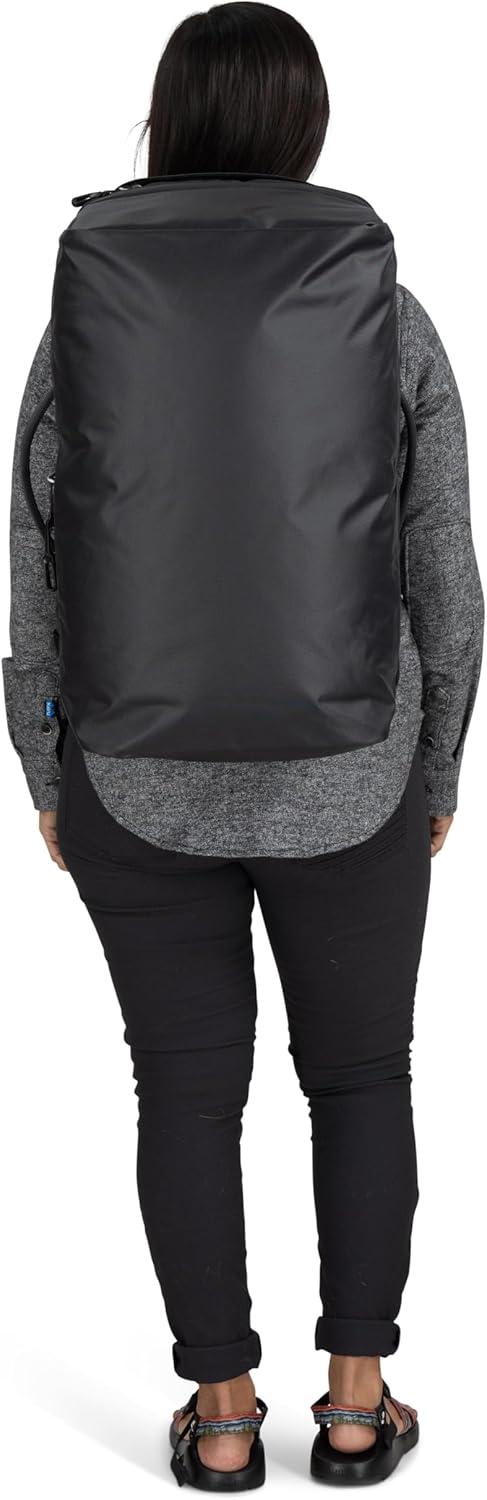 imageOsprey Transporter Durable Squffel Bag Water Resistant Square Split Travel Duffel BackpackPine Leaf Green