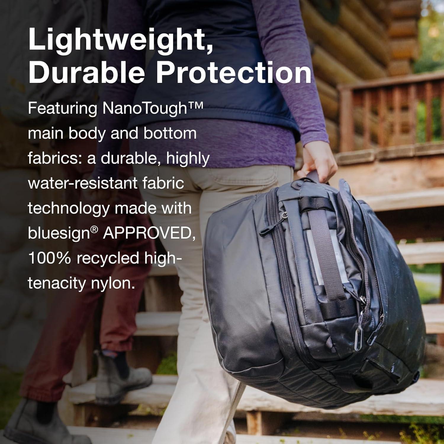 imageOsprey Transporter Durable Squffel Bag Water Resistant Square Split Travel Duffel BackpackPine Leaf Green