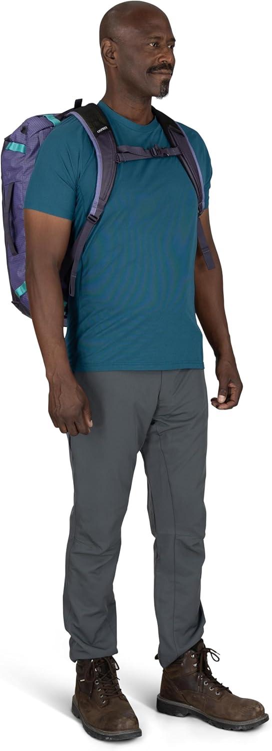 imageOsprey Transporter Lightweight Travel Duffel Bag Extra Large Water Resistant Durable Gear Bag for Men and WomenEuphoria PurplePurple Ink