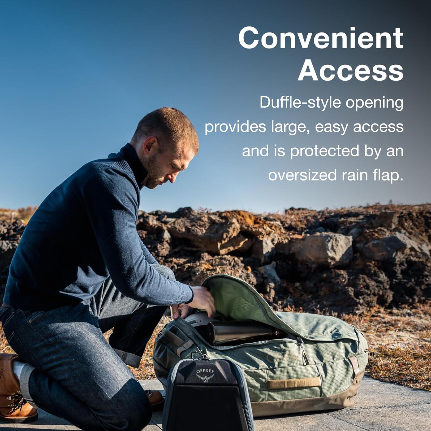 imageOsprey Transporter Lightweight Travel Duffel Bag Extra Large Water Resistant Durable Gear Bag for Men and WomenEuphoria PurplePurple Ink