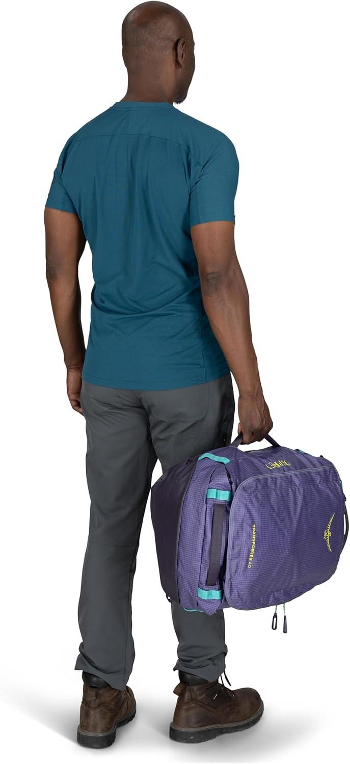 imageOsprey Transporter Lightweight Travel Duffel Bag Extra Large Water Resistant Durable Gear Bag for Men and WomenFrosty MintSoundwave Grey