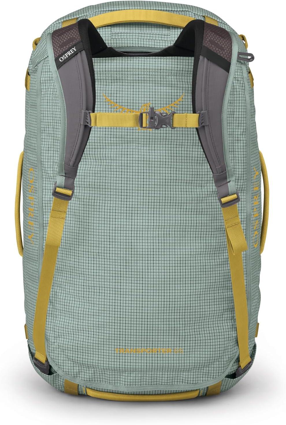 imageOsprey Transporter Lightweight Travel Duffel Bag Extra Large Water Resistant Durable Gear Bag for Men and WomenFrosty MintSoundwave Grey