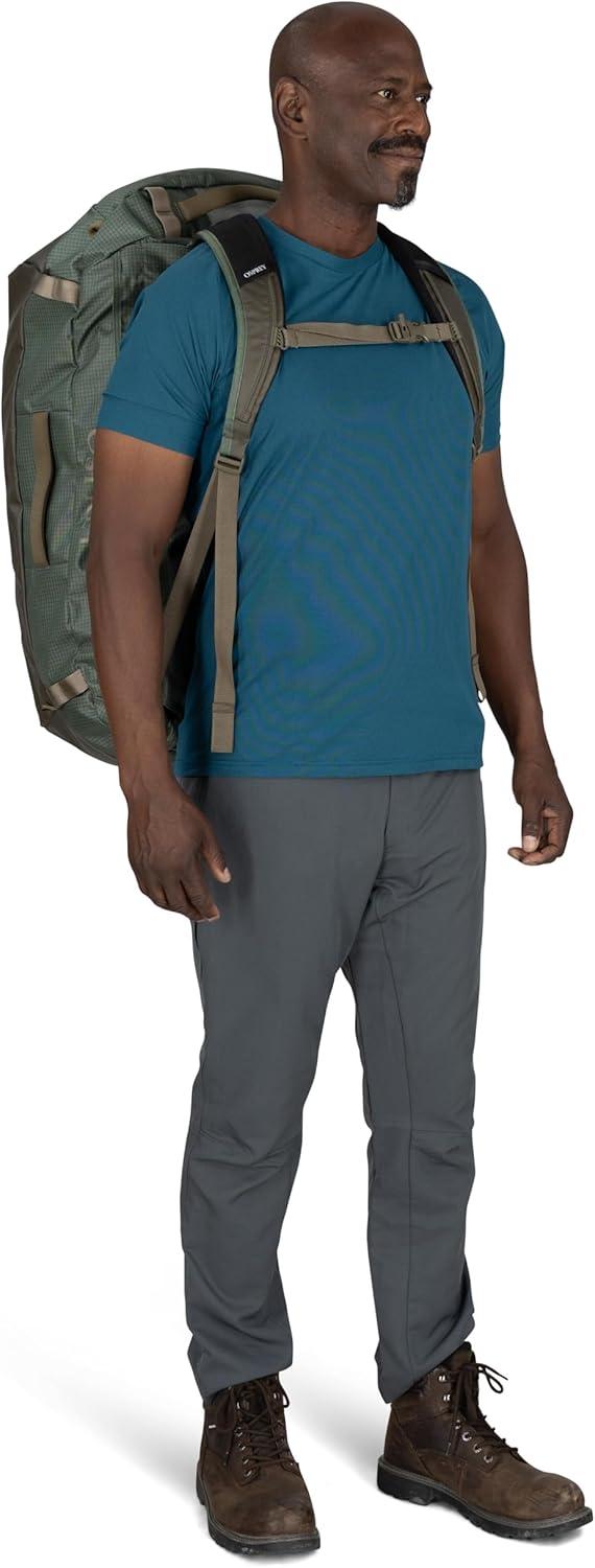 imageOsprey Transporter Lightweight Travel Duffel Bag Extra Large Water Resistant Durable Gear Bag for Men and WomenFrosty MintSoundwave Grey