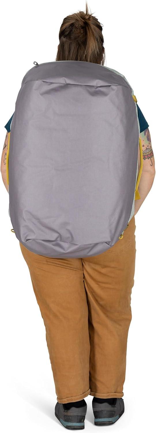 imageOsprey Transporter Lightweight Travel Duffel Bag Extra Large Water Resistant Durable Gear Bag for Men and WomenFrosty MintSoundwave Grey