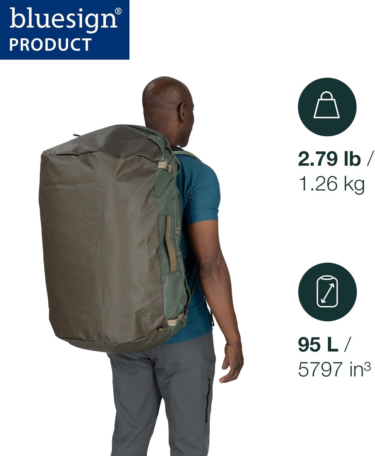 imageOsprey Transporter Lightweight Travel Duffel Bag Extra Large Water Resistant Durable Gear Bag for Men and WomenFrosty MintSoundwave Grey