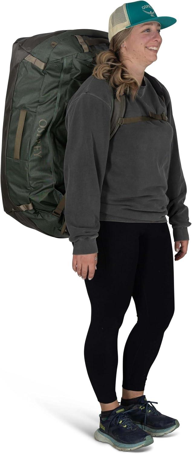 imageOsprey Transporter Lightweight Travel Duffel Bag Extra Large Water Resistant Durable Gear Bag for Men and WomenPine LeafEarl Grey