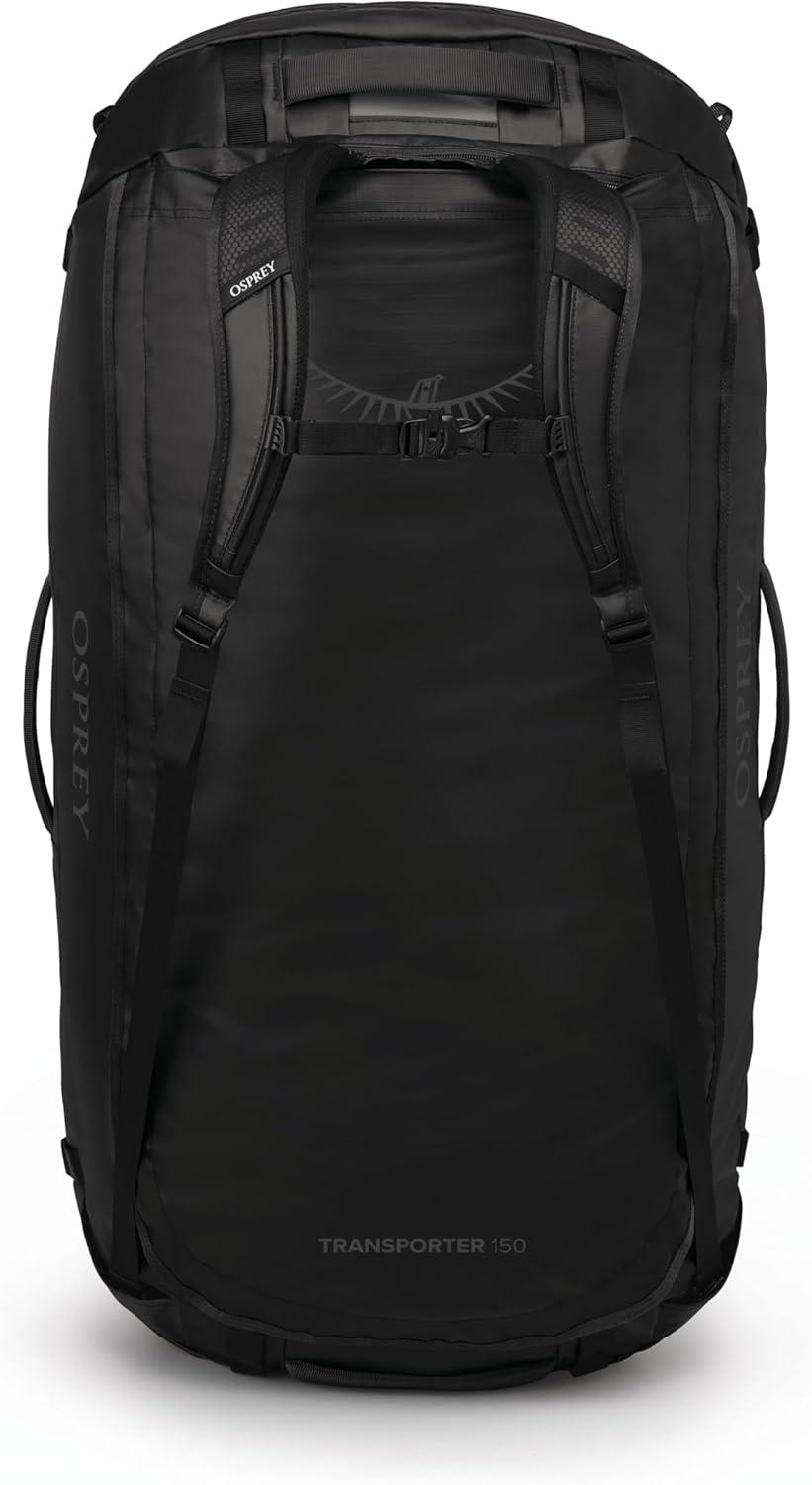 imageOsprey Transporter Lightweight Travel Duffel Bag Extra Large Water Resistant Durable Gear Bag for Men and WomenRaven Black