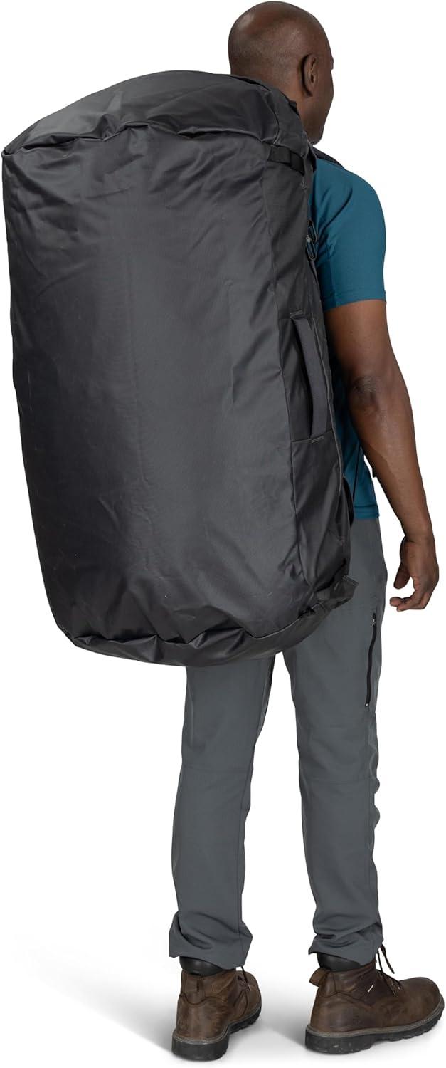 imageOsprey Transporter Lightweight Travel Duffel Bag Extra Large Water Resistant Durable Gear Bag for Men and WomenRaven Black