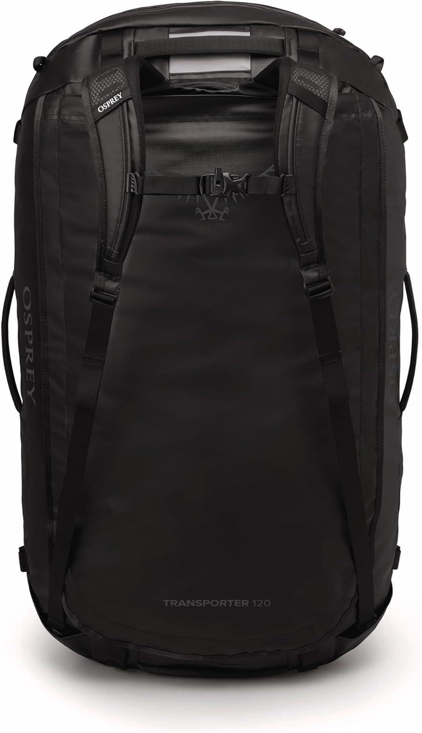 imageOsprey Transporter Lightweight Travel Duffel Bag Extra Large Water Resistant Durable Gear Bag for Men and WomenRaven Black