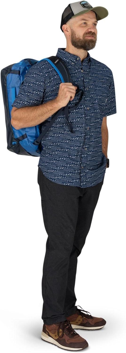 imageOsprey Transporter Lightweight Travel Duffel Bag Extra Large Water Resistant Durable Gear Bag for Men and WomenRaven Black