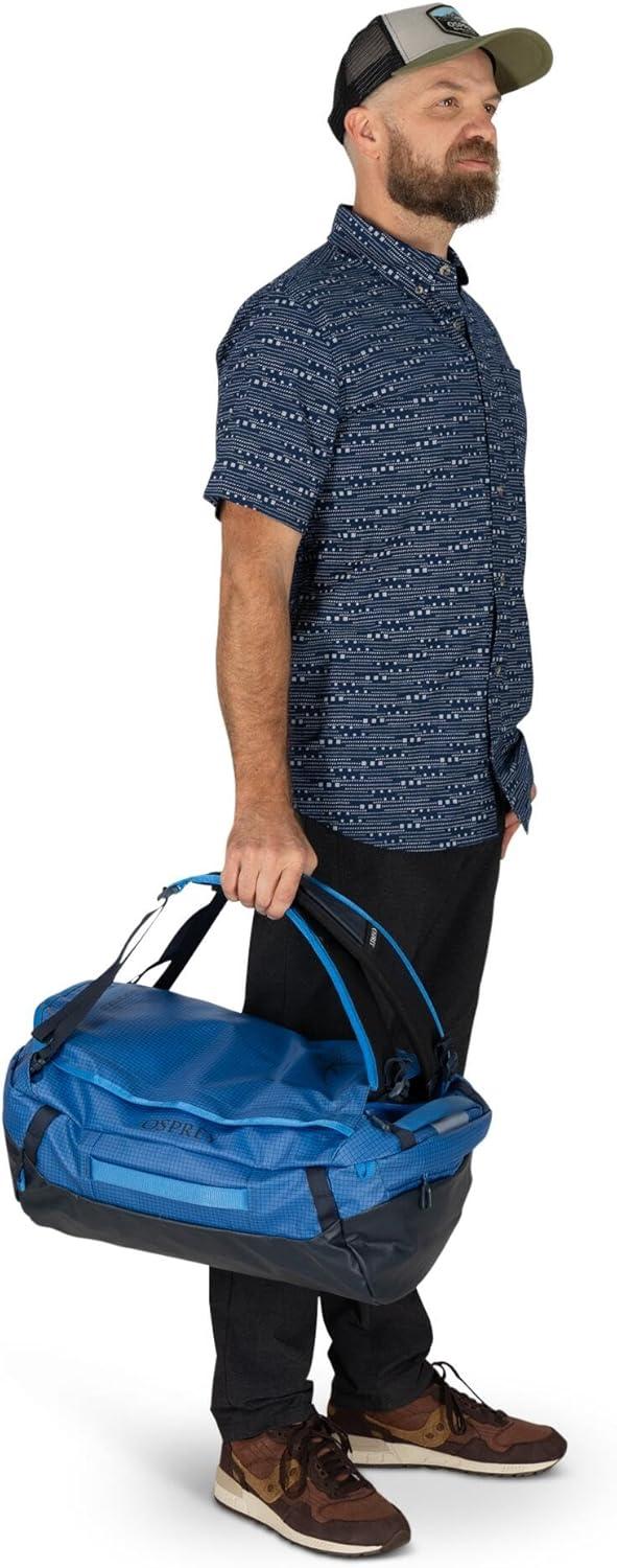 imageOsprey Transporter Lightweight Travel Duffel Bag Extra Large Water Resistant Durable Gear Bag for Men and WomenRaven Black