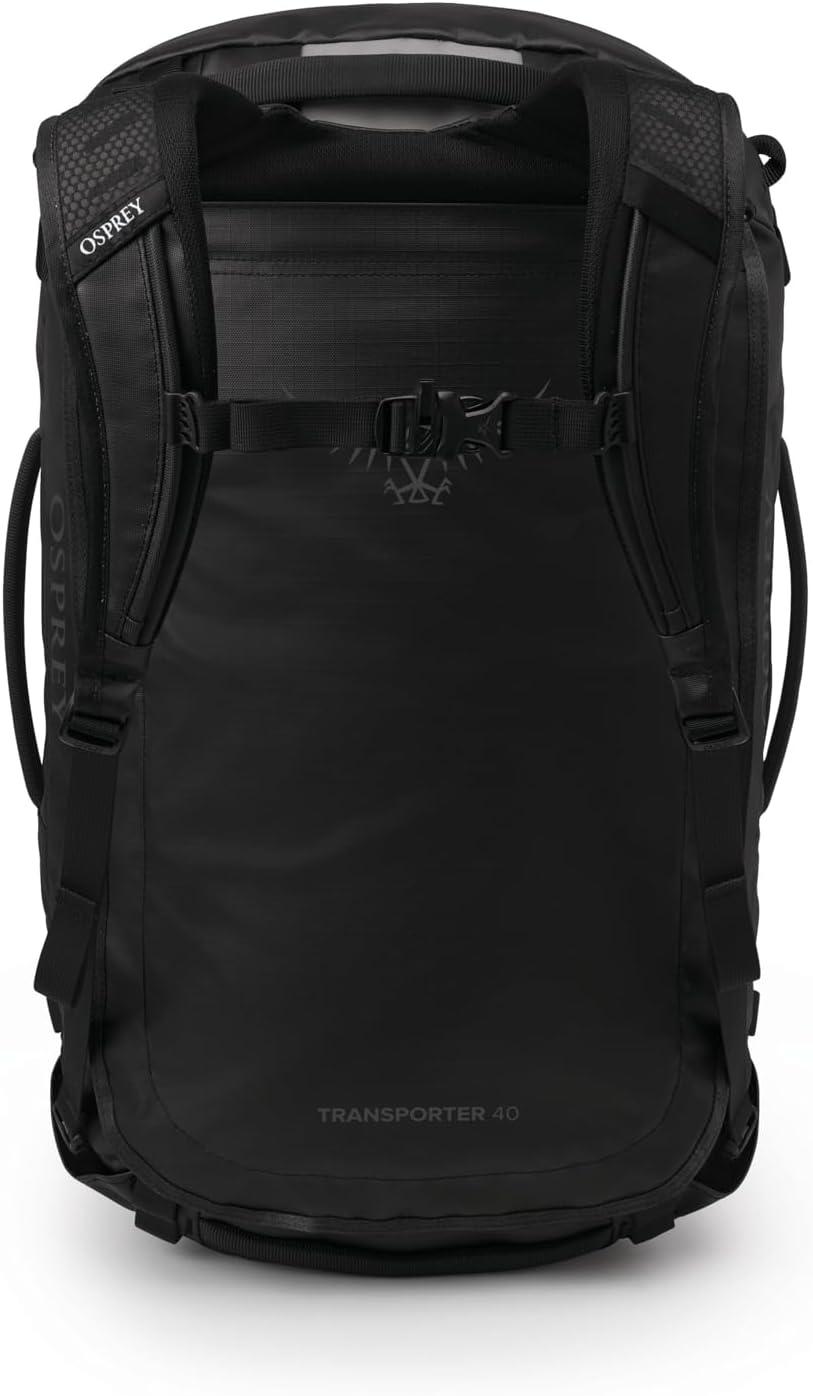 imageOsprey Transporter Lightweight Travel Duffel Bag Extra Large Water Resistant Durable Gear Bag for Men and WomenRaven Black