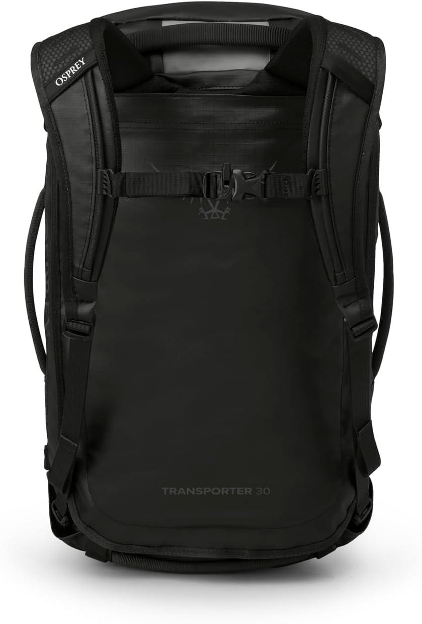 imageOsprey Transporter Lightweight Travel Duffel Bag Extra Large Water Resistant Durable Gear Bag for Men and WomenRaven Black