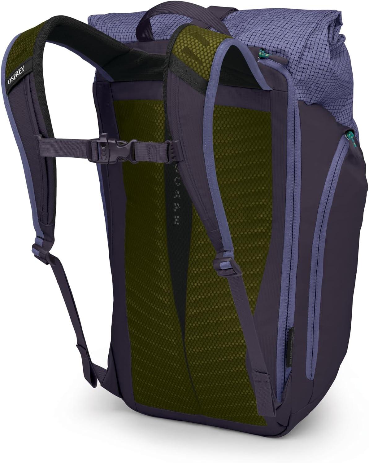 imageOsprey Transporter Roll Top Commuter Backpack Raven BlackEuphoria PurplePurple Ink