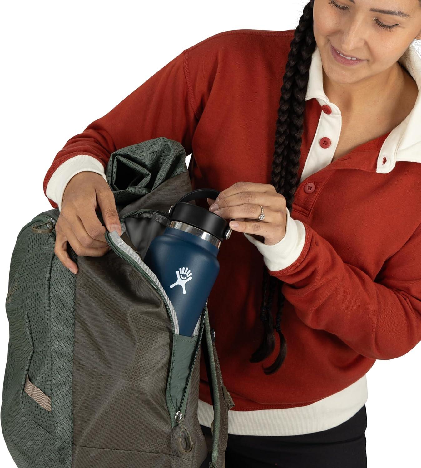 imageOsprey Transporter Roll Top Commuter Backpack Raven BlackEuphoria PurplePurple Ink