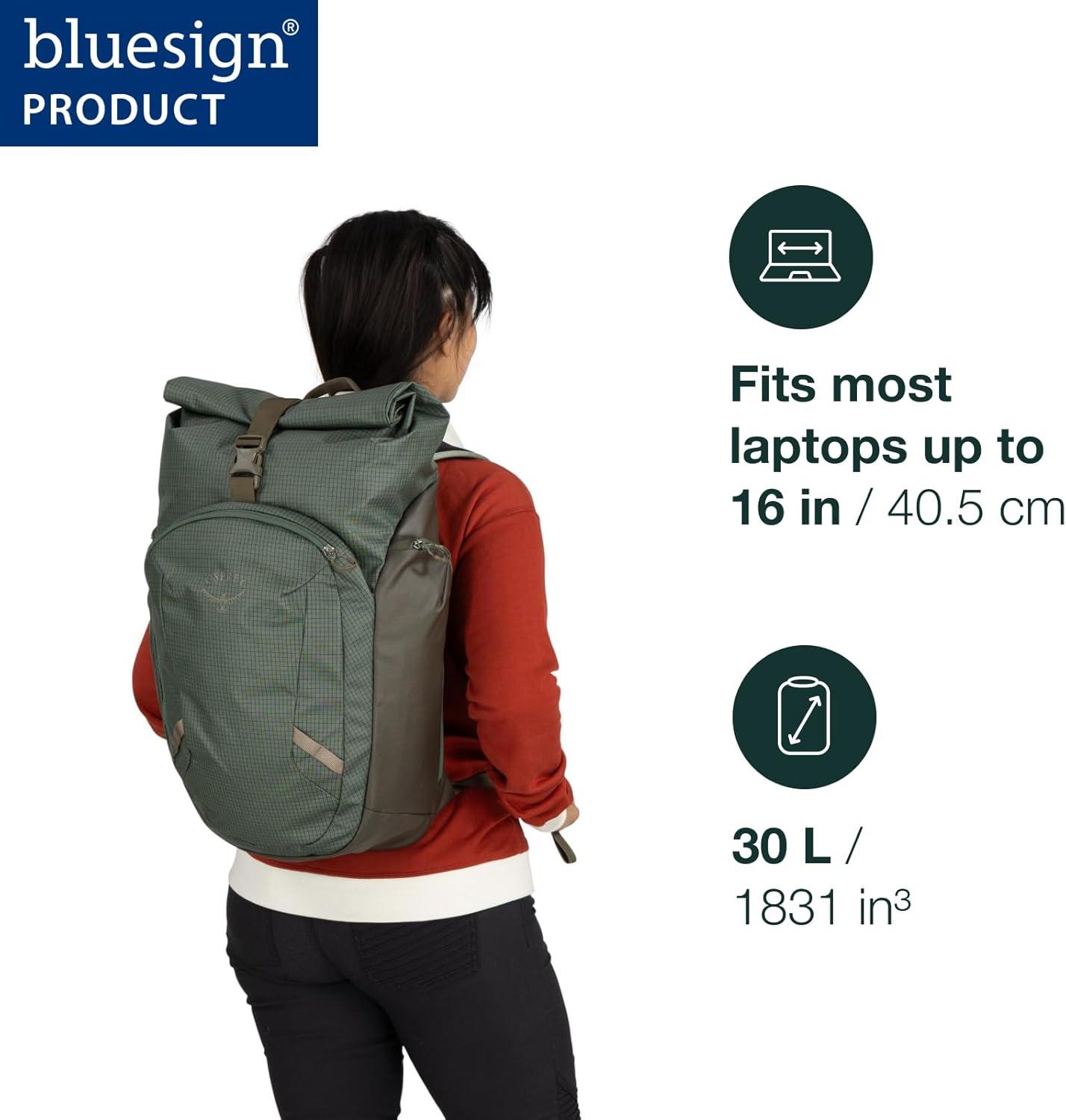 imageOsprey Transporter Roll Top Commuter Backpack Raven BlackRaven Black