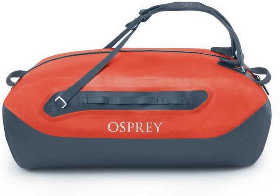 imageOsprey Transporter Waterproof 100L Duffel Bag Tunnel Vision GreyMars Orange