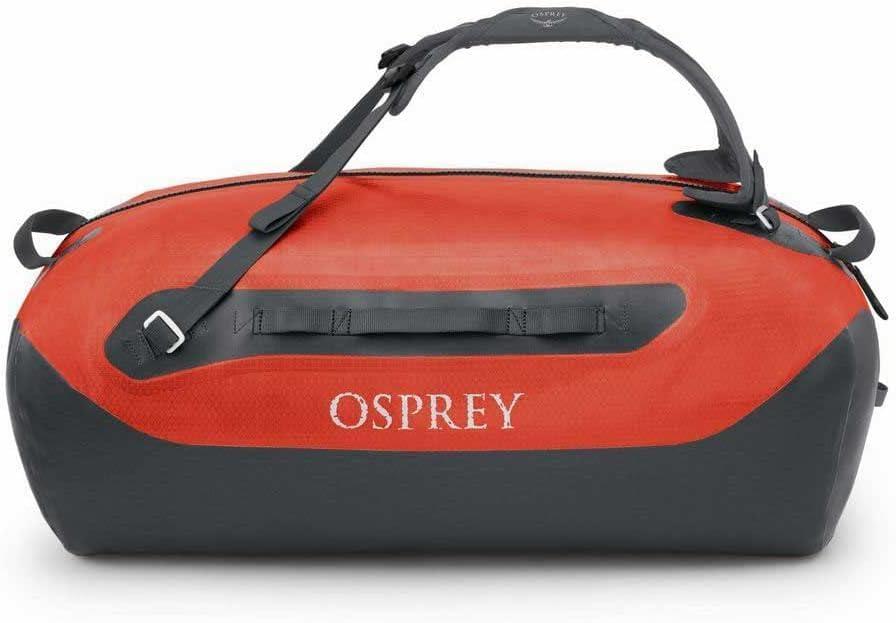 imageOsprey Transporter Waterproof 100L Duffel Bag Tunnel Vision GreyMars Orange