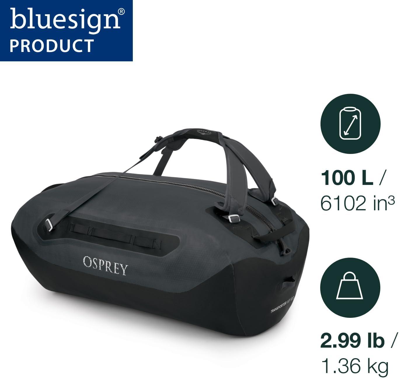 imageOsprey Transporter Waterproof 100L Duffel Bag Tunnel Vision GreyTunnel Vision Grey