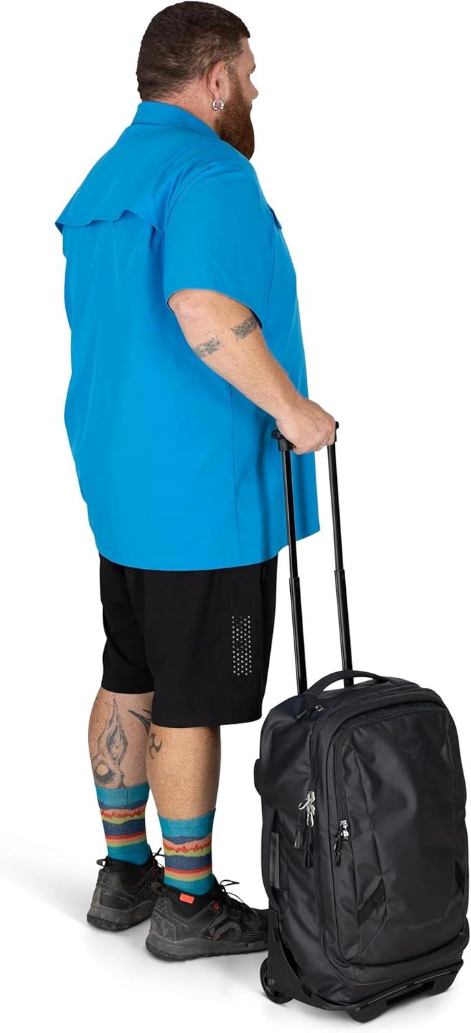 imageOsprey Transporter Wheeled CarryOn Blue FlameNocturnal BlueRaven Black