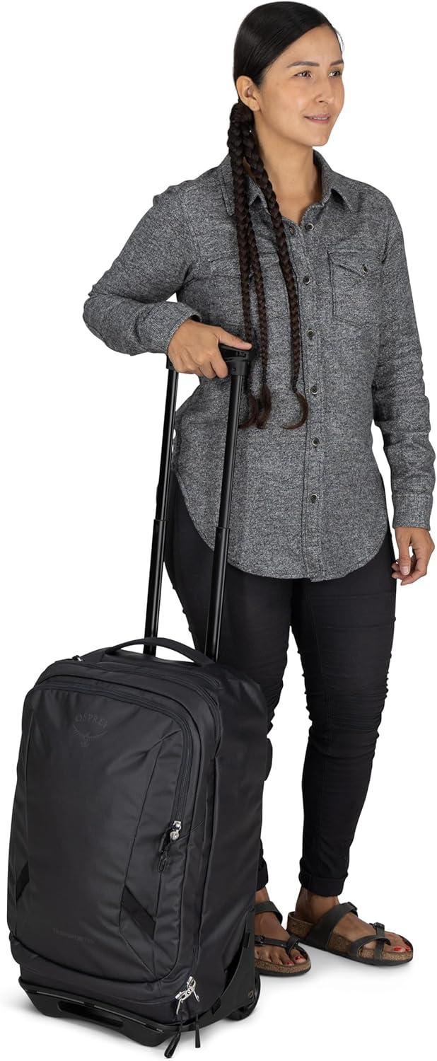 imageOsprey Transporter Wheeled CarryOn Blue FlameNocturnal BlueRaven Black
