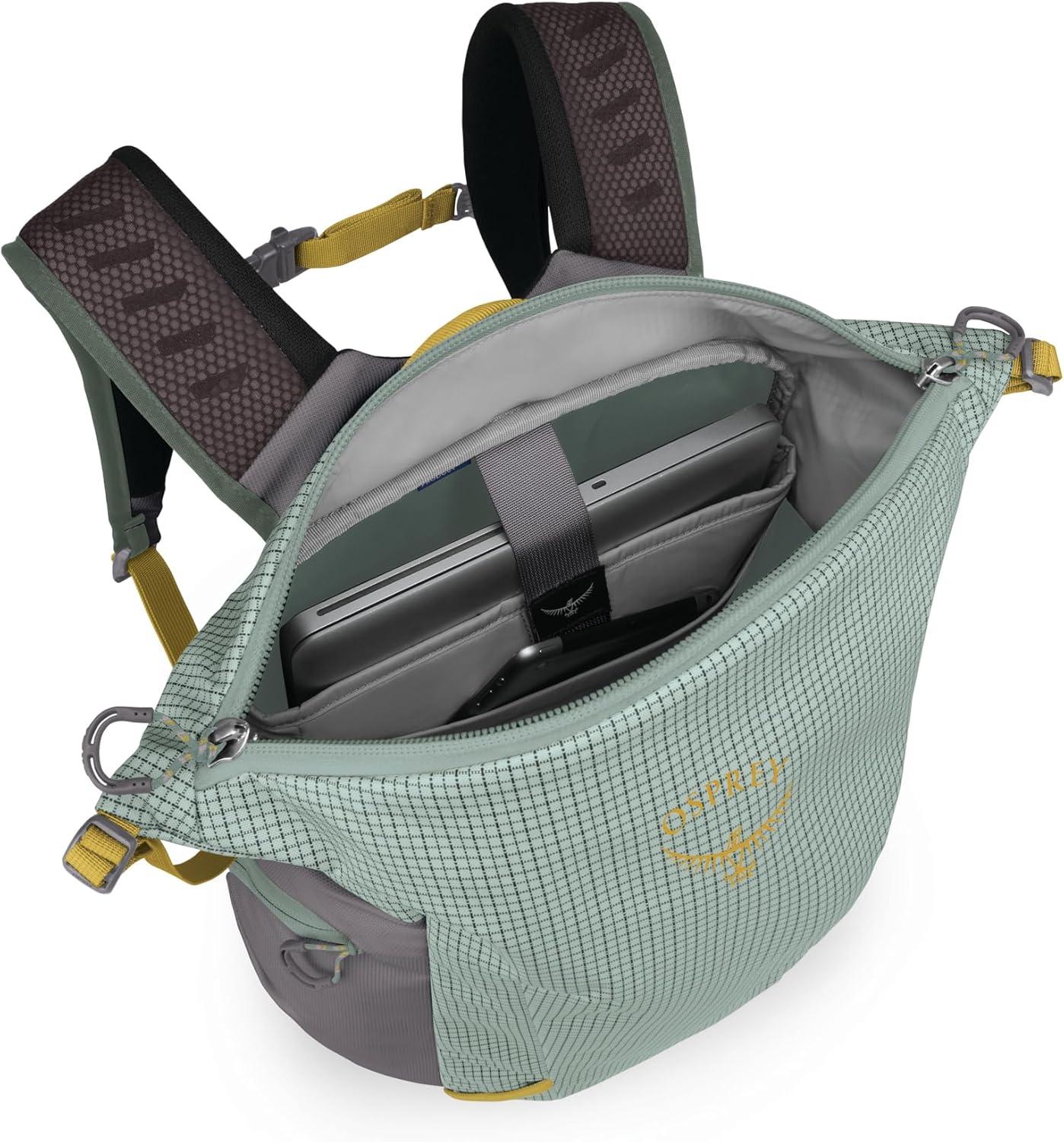 imageOsprey Transporter Zinch WaterResistant Commuter Pack Pine LeafFrosty MintSoundwave Grey