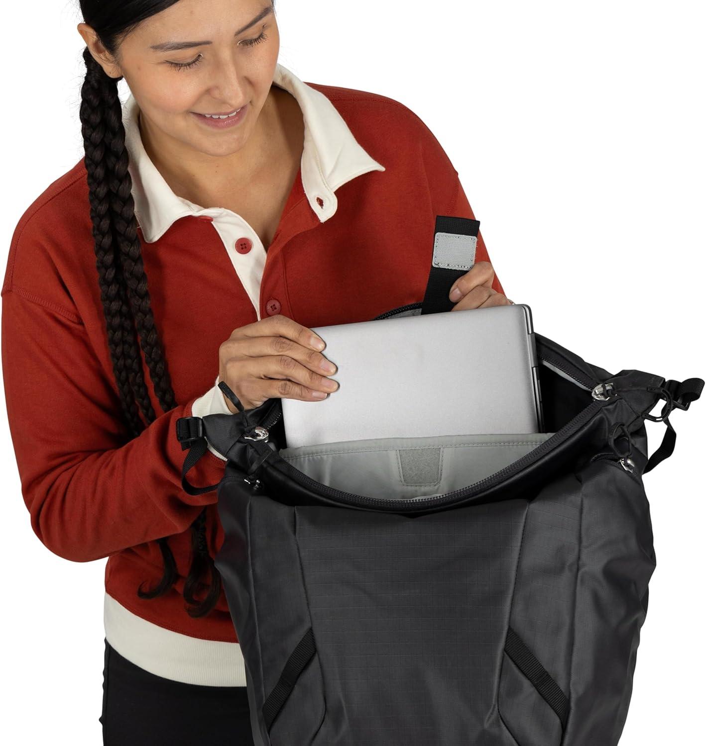 imageOsprey Transporter Zinch WaterResistant Commuter Pack Pine LeafFrosty MintSoundwave Grey