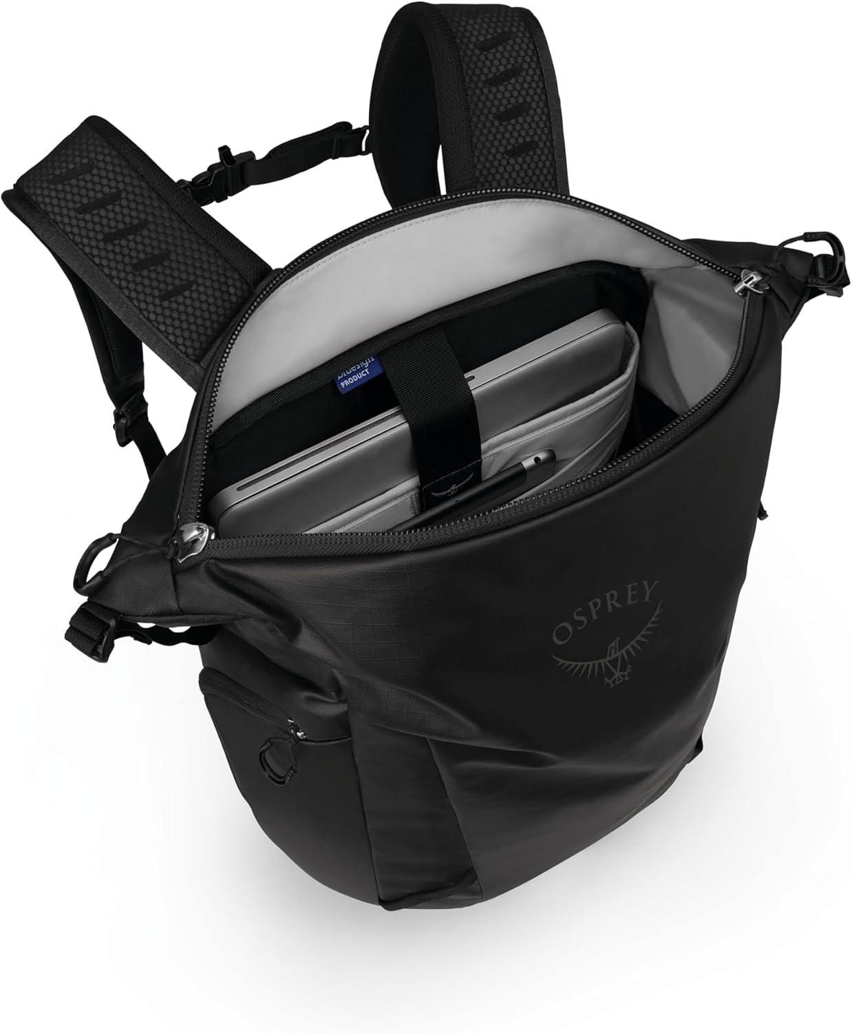 imageOsprey Transporter Zinch WaterResistant Commuter Pack Pine LeafRaven Black