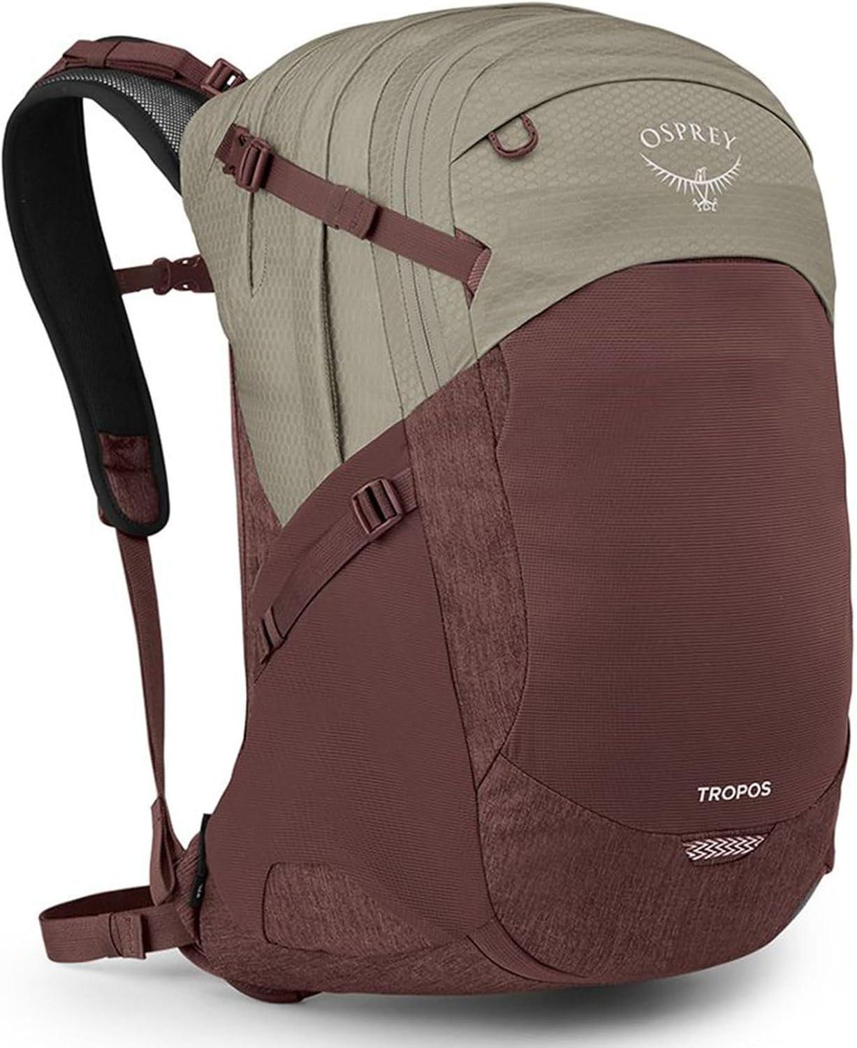 imageOsprey Tropos Laptop Backpack BlackSawdust TanRaisin Red