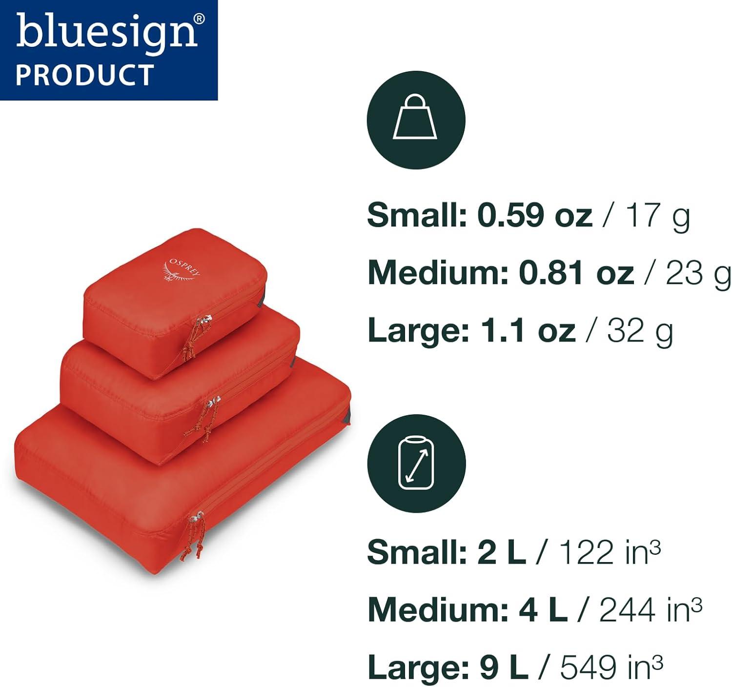 imageOsprey Ultralight Travel Packing Cube Limon SmallWaterfront Blue