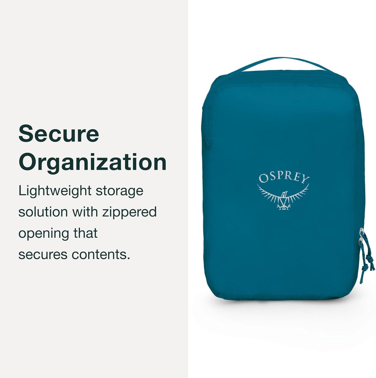 imageOsprey Ultralight Travel Starter Set Includes Small ampamp Medium Packing Cube and Garment Folder Waterfront BlueWaterfront Blue