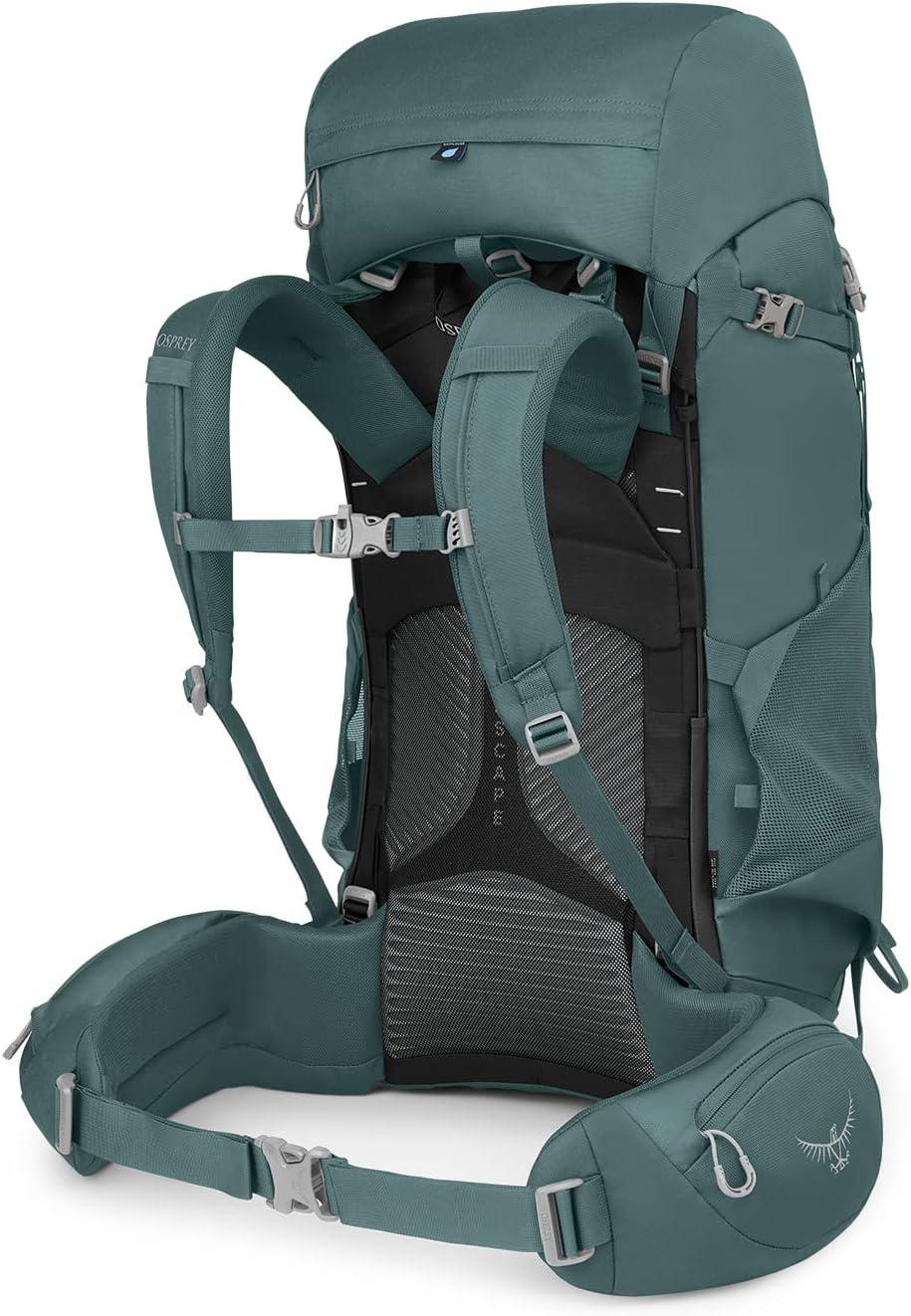 imageOsprey Viva 65L Womens Backpacking Backpack Tunnel Vision Grey Extended FitSucculent Green