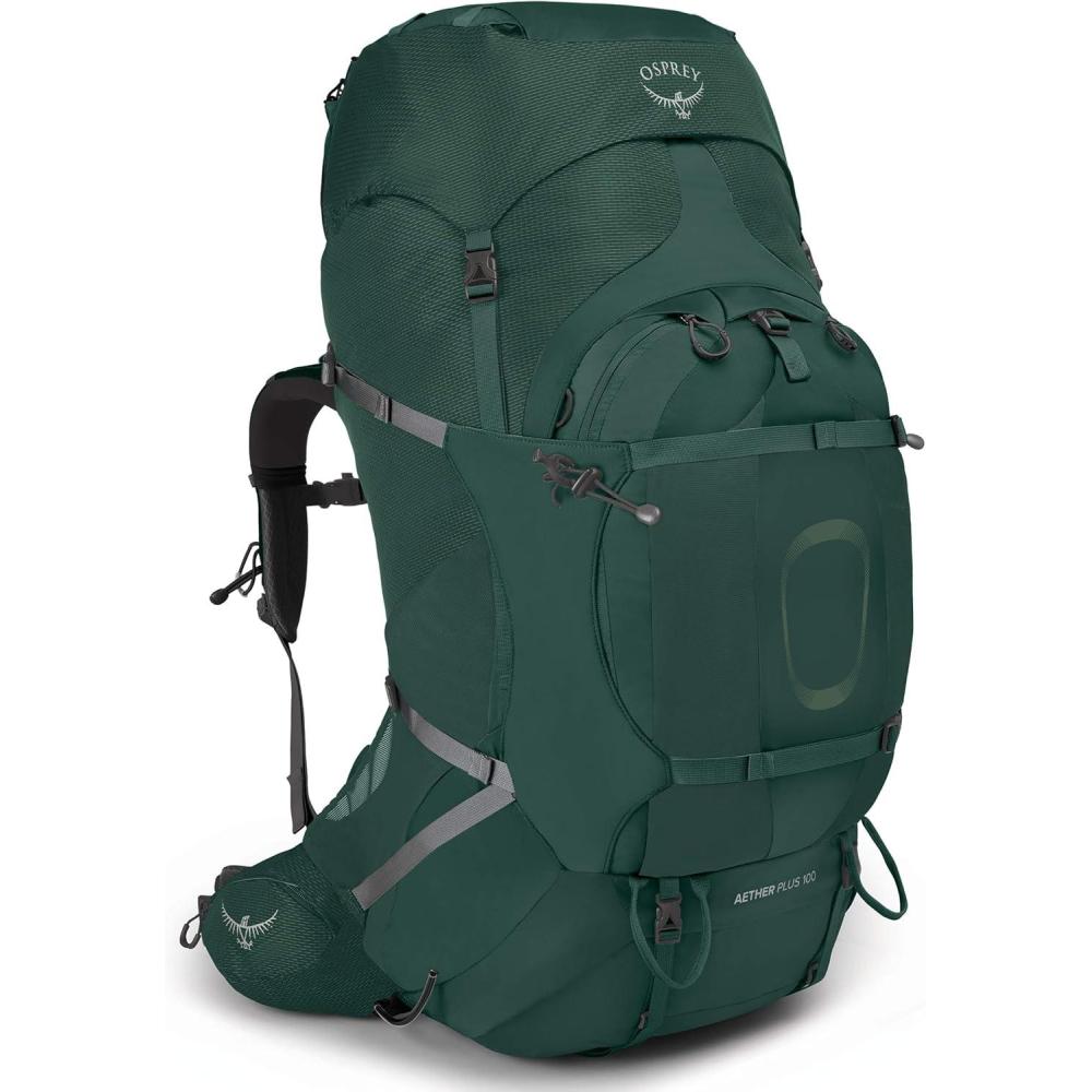 imageOsprey Aether Plus 100L Mens Backpacking Backpack Axo Green SMAxo Green