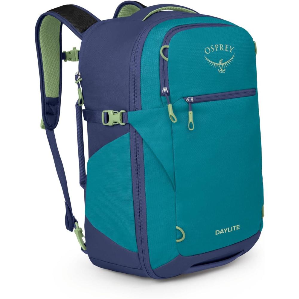 imageOsprey Daylite 35L Travel Pack Lightweight and Versatile CarryOn Backpack for Weekend Travel Hiking or Daily Commute Durable Streamlined Design with Ample StorageBlue SpikemossAlkaline