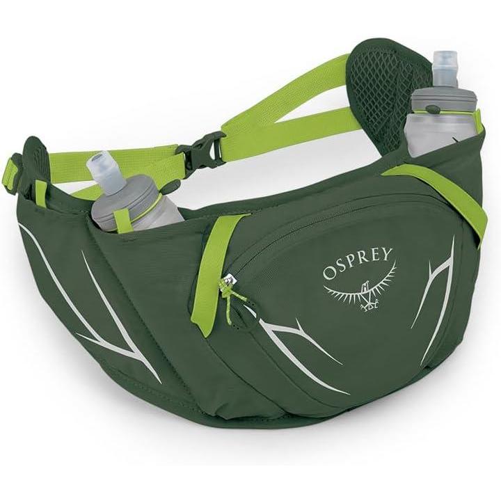 imageOsprey Duro Dyna Hydration Waist Pack with Hydraulics Soft Flasks for RunningSeaweed GreenLimon