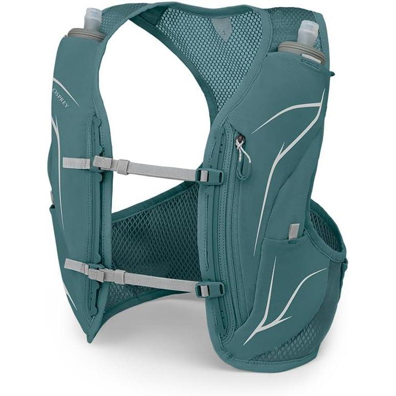 imageOsprey Dyna LT Womens Running Hydration Vest with Hydraulics Soft FlasksCascade BlueSilver Lining