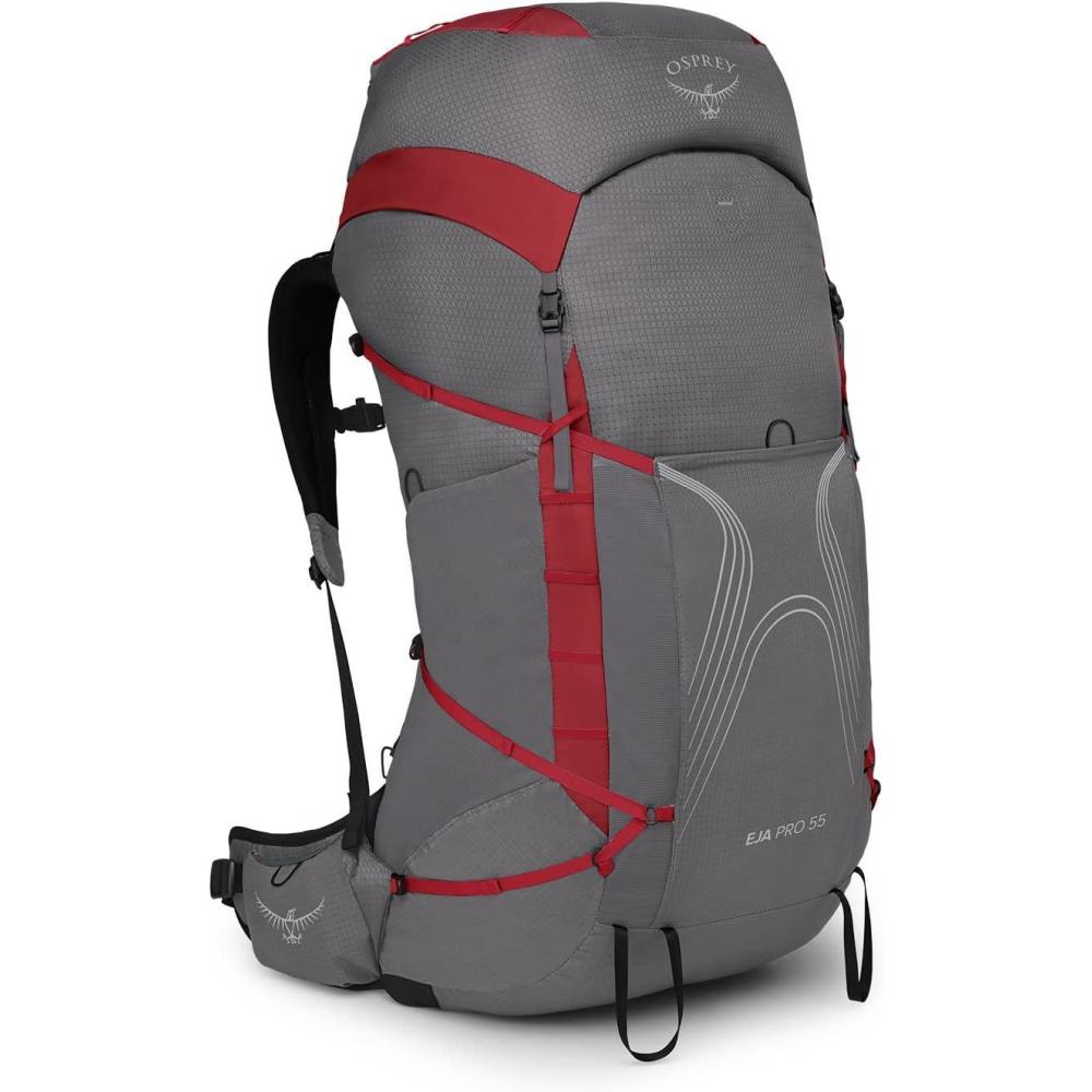 imageOsprey Eja Pro 55L Womens Backpacking Backpack Dale GreyPoinsettia Red WMLWML