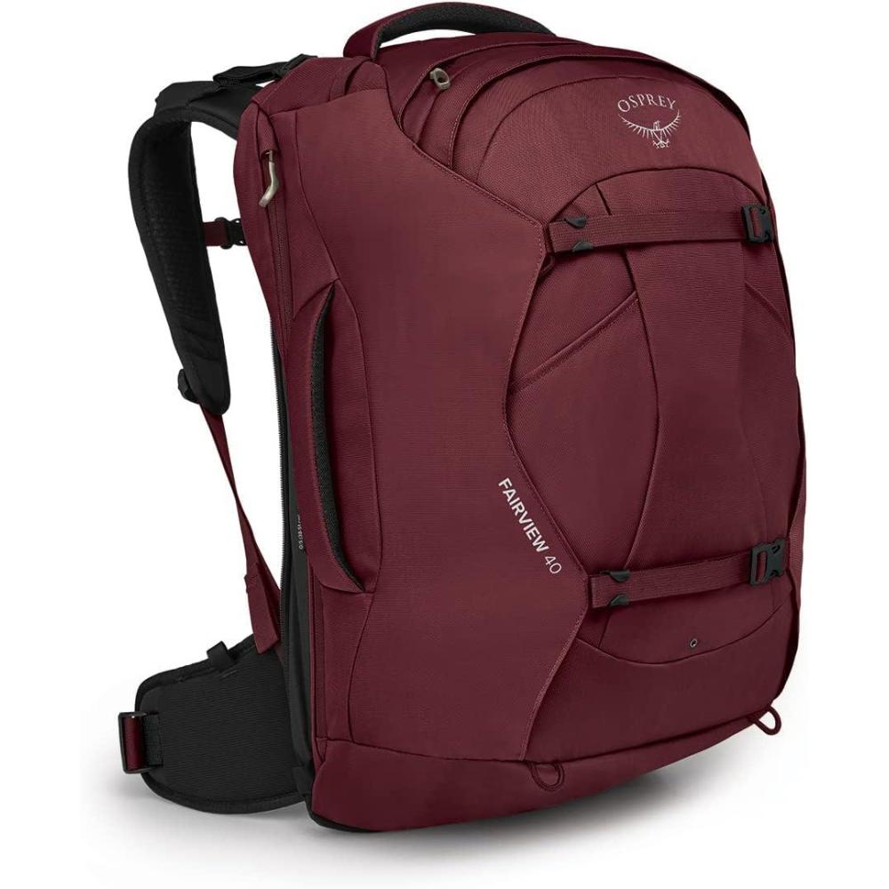 imageOsprey Fairview 55L Womens Travel Backpack BlackZircon Red