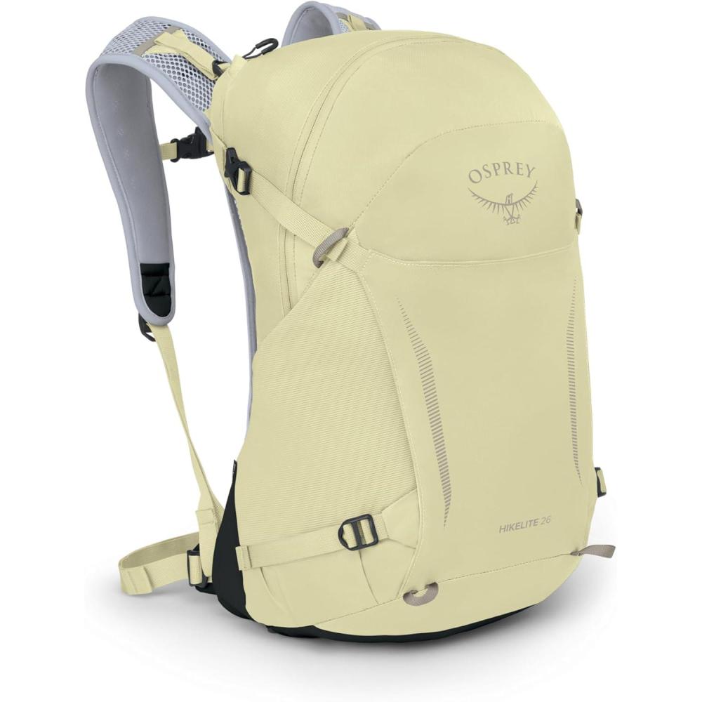 imageOsprey Hikelite 26L Hiking Backpack for Men and Women  Lightweight Daypack with Breathable Backpanel and Raincover  Ideal for Day Hikes Travel and Everyday Use in Any Weather BlackStardust YellowGray Wolf