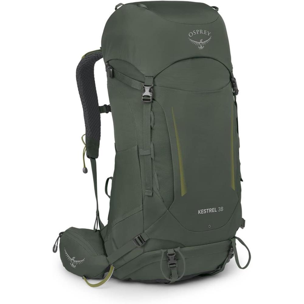 imageOsprey Kestrel 38L Mens Backpacking Backpack Atlas Blue LXLBonsai Green