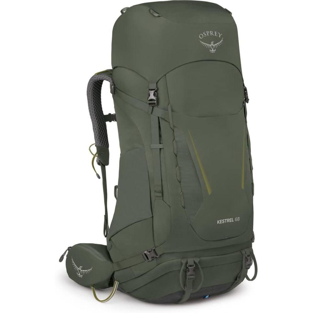 imageOsprey Kestrel 68L Mens Backpacking Backpack Black SMBonsai Green