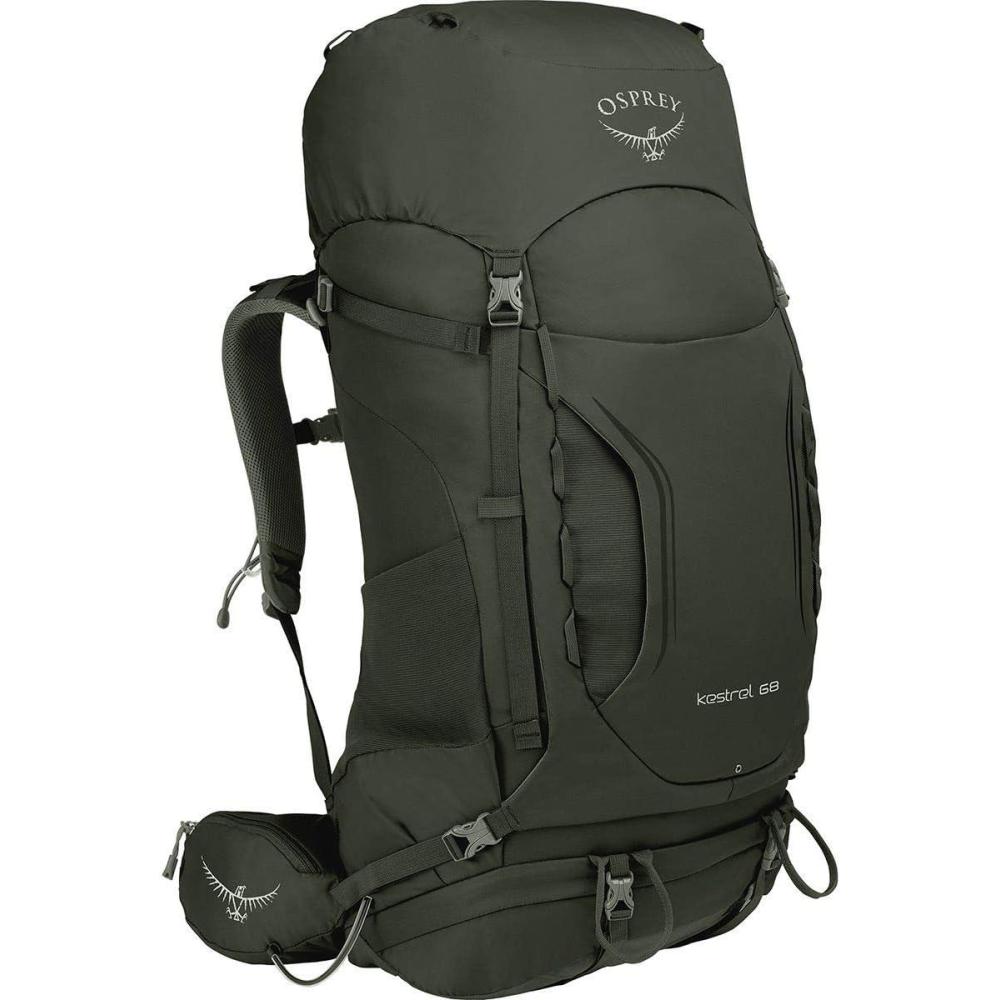 imageOsprey Kestrel 68L Mens Backpacking Backpack Black SMPicholine Green