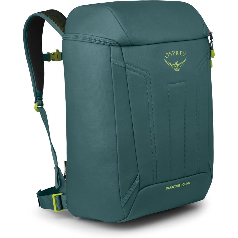 imageOsprey Mountain Bound Ski ampamp Snowboard Boot Bag Backpack with AirScape Technology and Padded Structure Premium Winter Luggage with Shoe Changing Mat Cascade Blue