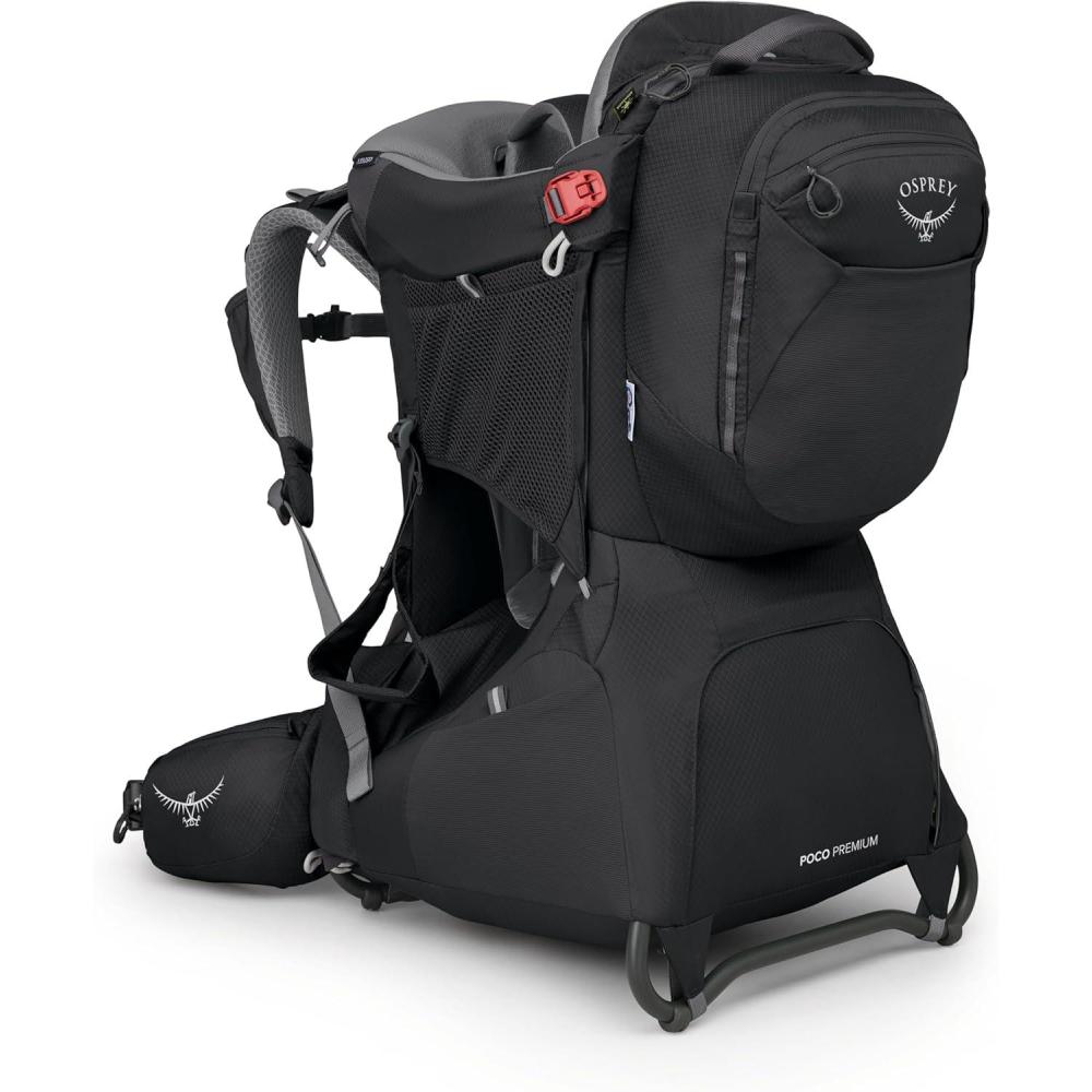 imageOsprey Poco Premium Child Carrier Backpack Deluxe Kid Carrier for Hiking with Builtin Sunshade Removable Daypack and Adjustable Fit Premium Comfort for Parent and ChildBlack