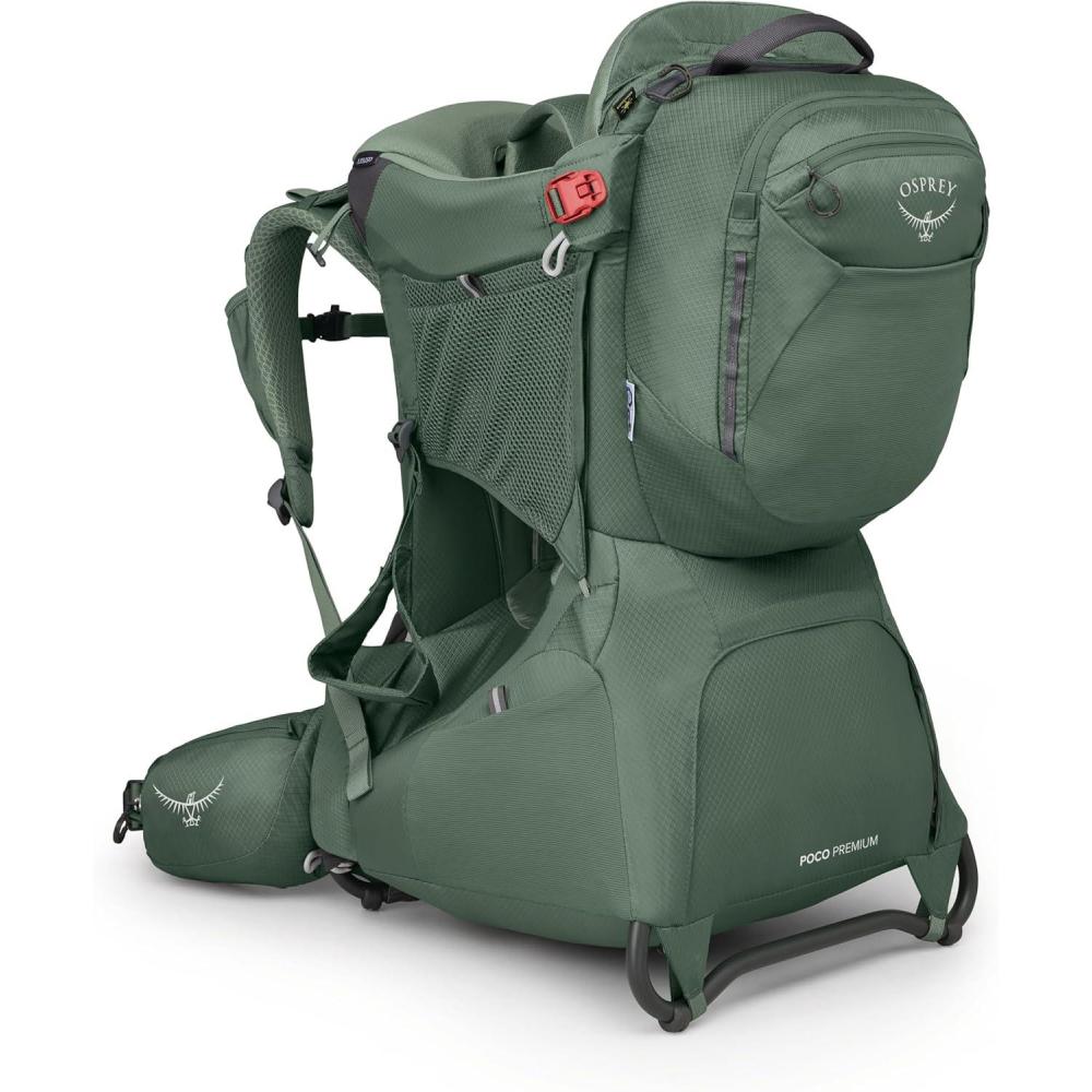 imageOsprey Poco Premium Child Carrier Backpack Deluxe Kid Carrier for Hiking with Builtin Sunshade Removable Daypack and Adjustable Fit Premium Comfort for Parent and ChildKoseret Green