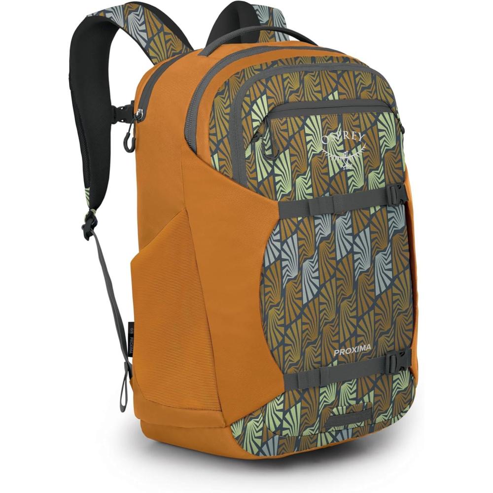 imageOsprey Proxima 30L Campus Laptop Backpack  Organized Everyday Pack with Tech Storage Water Bottle Pockets and Comfortable Carry  Perfect for School Commute and Travel Kazuma PrintToffee OrangeKazuma Print Toffee Orange