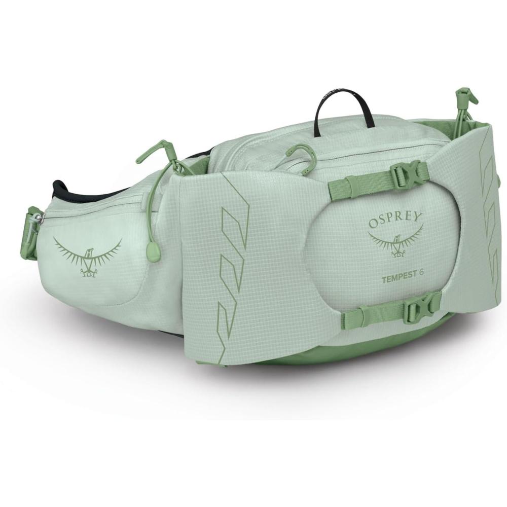 imageOsprey Tempest 6L Womens Lumbar Hiking Waist Pack Fanny Pack with Water Bottle HoldersFrosty Mint GreenBotanica