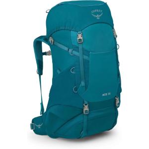 Osprey Ace 50L Kids’ Backpacking Backpack, Blue Spikemoss/Deep Peyto(Blue Spikemoss/Deep Peyto)