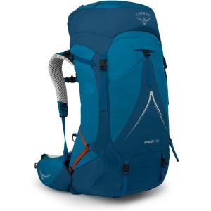 Osprey Atmos AG LT 65L Men’s Backpacking Backpack, Scenic Valley/Green Peppercorn, S/M(Night Shift/Scoria Blue)